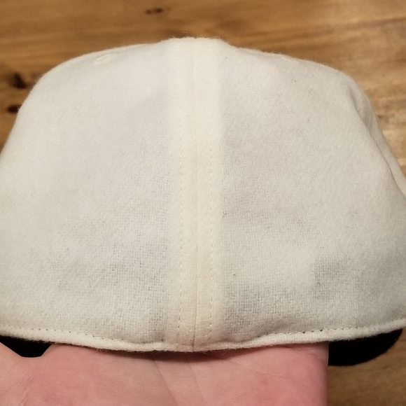 LA Monarchs Hat Size 7 3/8 Ebbets Field Flannels Wool MAde USA Hockey WHL White - Picture 9 of 9